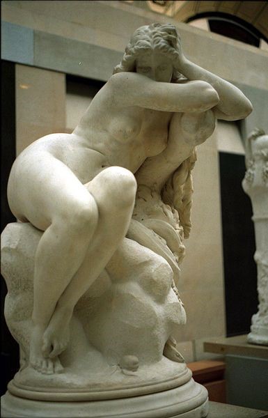 Eugene Delaplanche, Eve after the Fall, 1869. Marble. Musee d’Orsay, Paris.